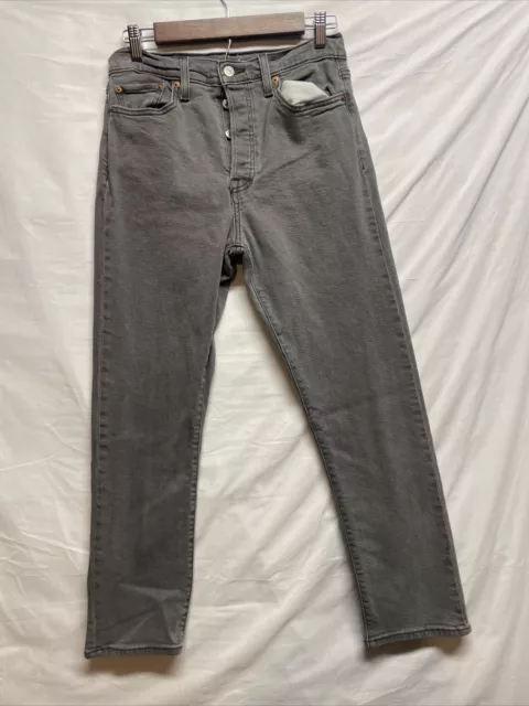 Levis jeans Wedgie Straight ankle crop High Rise Gray Womens Size 30 Button fly