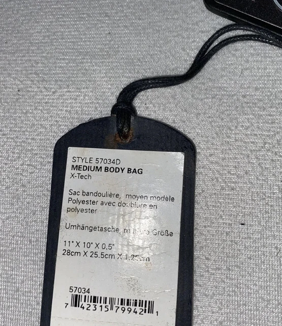 NWT  Tumi Tech 57034D Black Medium Body Bag X-Tech Crossbody Shoulder Bag 6