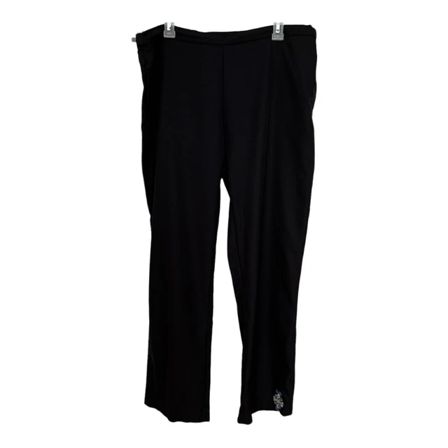 BOLLE  Tennis Pants Ball Pockets Black Drawstring Size XL