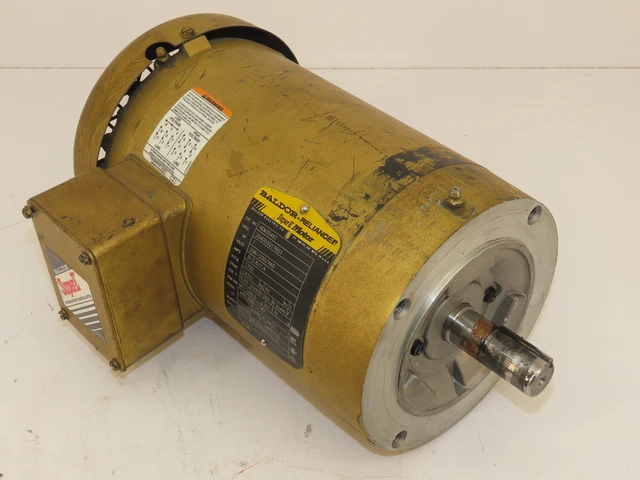 Baldor VEM3546T Motor 1HP 1770 RPM 3PH 60HZ 143TC 7/8" 208/230/460 Tested