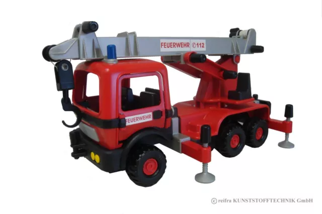 Feuerwehr Teleskopkranfahrzeug Feuerwehrauto Spielzeug reifra MADE IN GERMANY