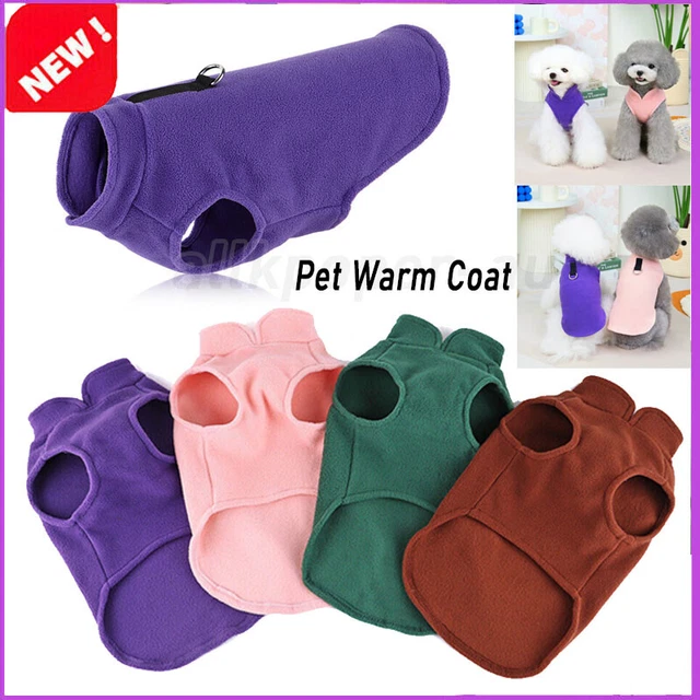 Pet Dog Warm Coat Fleece Jacket Jumper Sweater Winter Clothes Puppy Vest Outfit