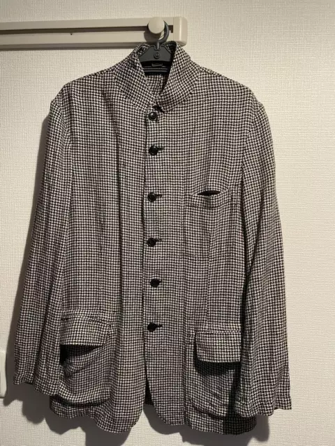 yohji yamamoto jacket tailored houndstooth 3 wool