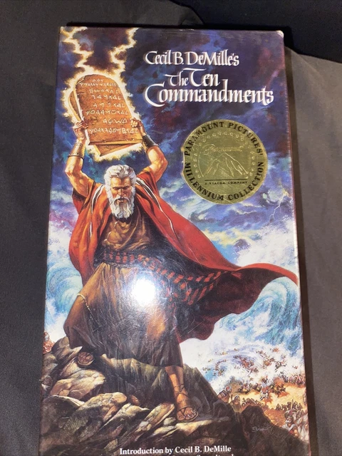 CECIL B. DEMILLE'S THE TEN COMMANDMENTS VHS NEW FACTORY SEALED-(1990 ...