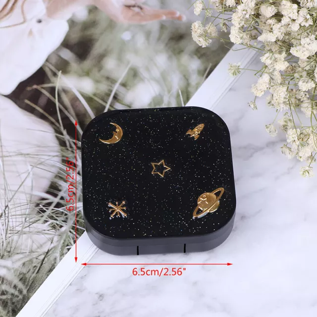 Stars Moon Mini Contact Lens Case Box Container Holder Eye Care Kit Set MirY-wf 3