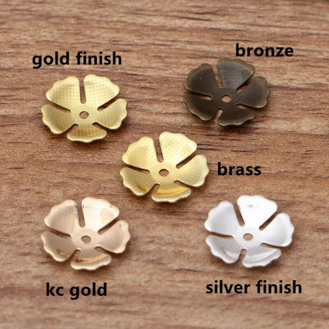 20 pc 15mm  brass made filigree flower shape bead caps-pls pick a color