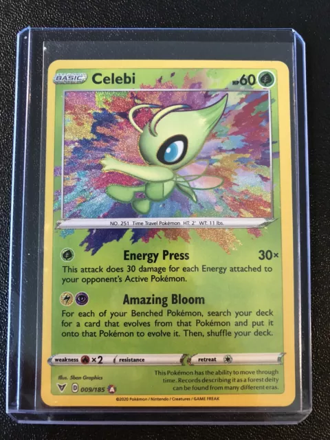 Celebi 009/185 Vivid Voltage NM Holo Foil Amazing Rare Pokemon Pack Fresh!