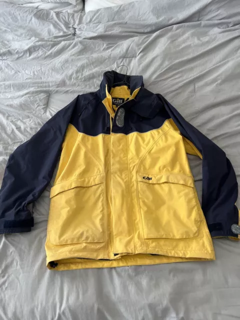 Gill Latitude 42 Waterproof Sailing Yellow Men’s Jacket Size Medium Bc