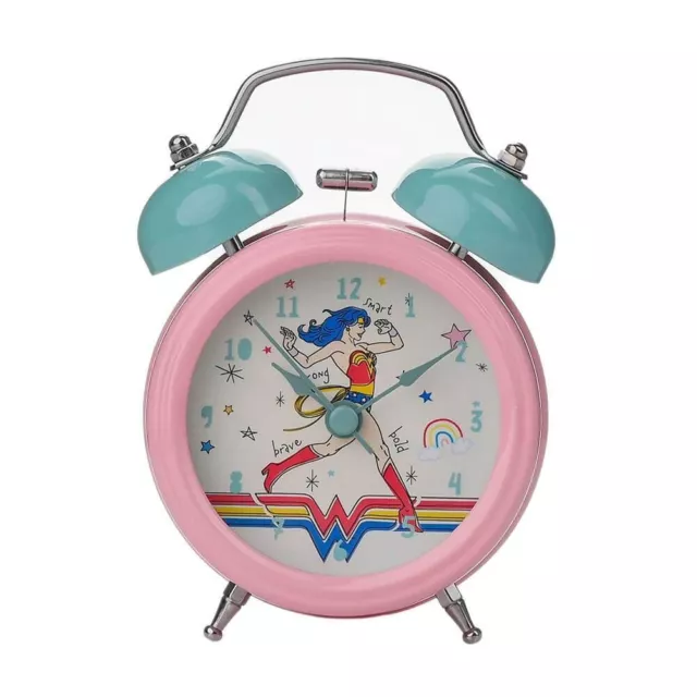 Reloj despertador oficial para niños de DC Comics Wonder Woman - reloj de cabecera - en caja