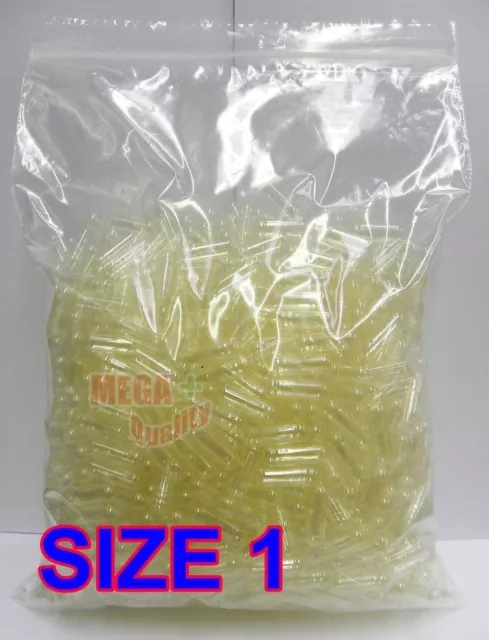 1000 Size 1 Empty Vegetarian Clear Capsules Pills Filling Powder Made From Rice