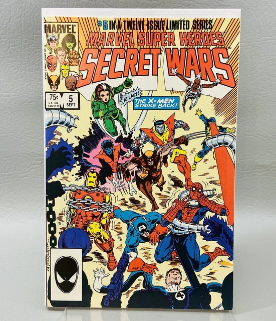 NM Secret Wars #5 Comic (Marvel, 1985) Dr Doom Wolverine Magneto Spiderman Hulk