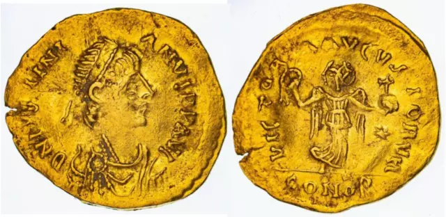 Byzantine Empire, Justinian I, 'the Great', (527-565), AV Tremissis, Constantino