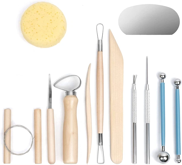 Nozomy Clay Tools,12Pcs Pottery Clay Sculpting Tool Set