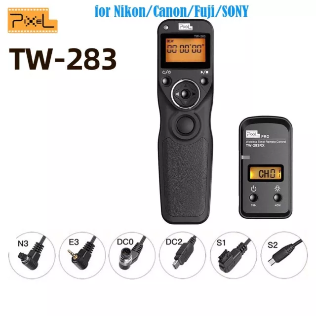 Pixel TW-283 Wireless Timer Remote Control Shutter Release For Canon Nikon Sony