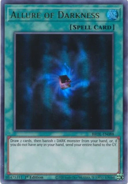 Near Mint, English - 1 x YGO Allure of Darkness - BROL-EN088 - Ultra Rare - 1st