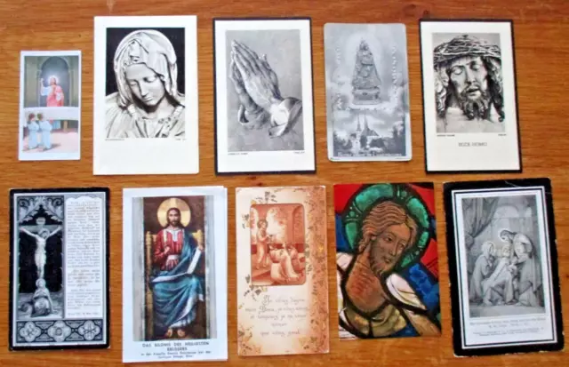 Lot von 10 verschiedenen Heiligenbildern (1889-1980)