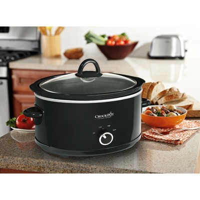 7-Quart Manual Slow Cooker, Black, Crock-Pot Stoneware Cooker 9