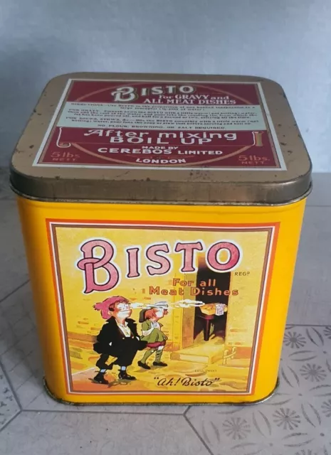 Vintage Bisto For Gravy Tin. Collectable, Brilliant Condition. Hinge Working.