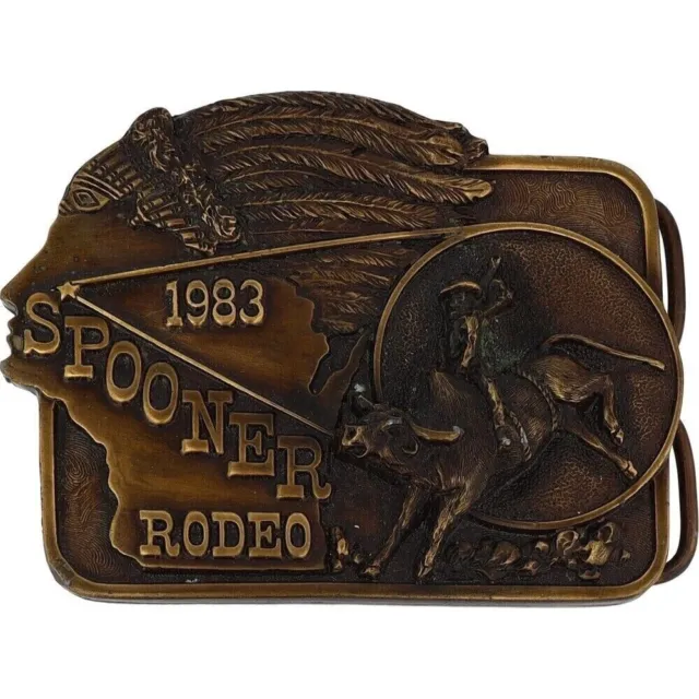 Neuf Spooner Rodéo Prca Wisconsin Bull Rider Équitation NOS Vintage Ceinture