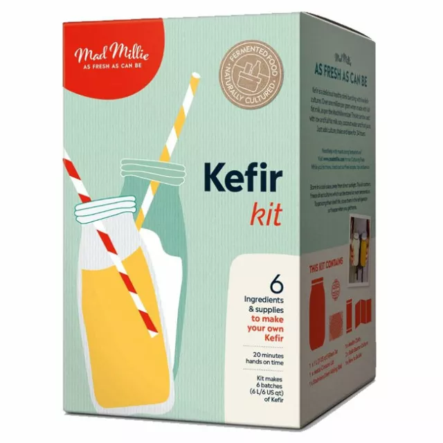 KEFIR STARTER KIT + CULTURING FLASK ~Eight Good Bacteria Strains~ Free Shipping 2