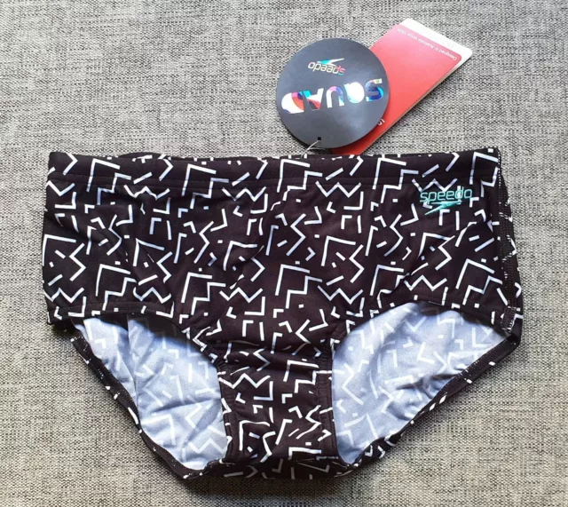 SPEEDO Boys Endurance+ Squad Junior Swimming Trunks Code Frenzy Size 14 Black