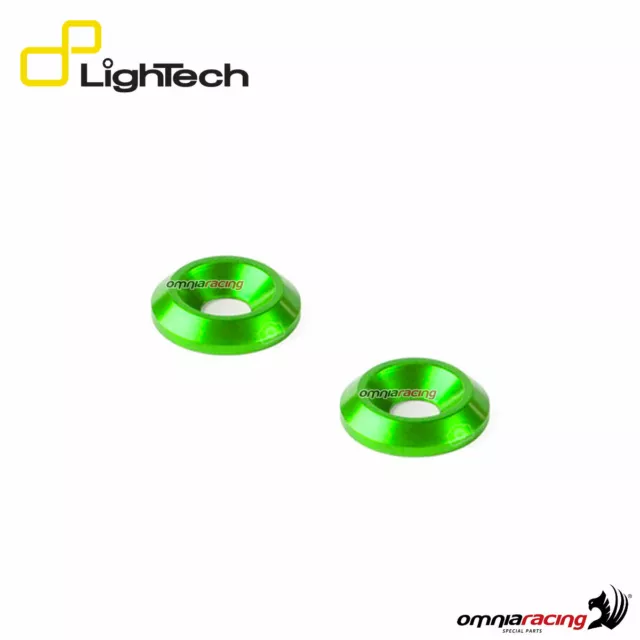 Lightech license plate holder kit screws and colored ring 005M8x35+RCM8 green