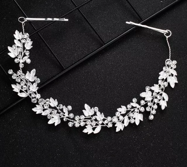 Crystal Leaves Hair Vine Bridal Wedding Tiara Headband Women Jewelry Accessories