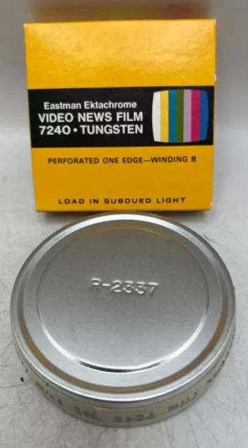 Eastman Kodak Ektachrome Video News Film 7240 Tungsten 100 FT 16mm Film VNF 455