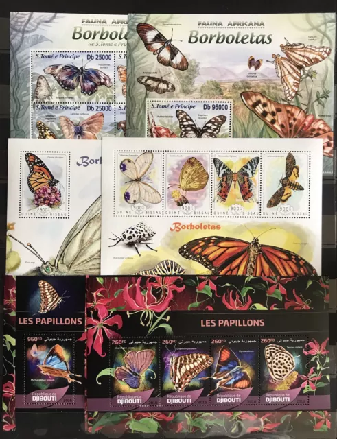 3x Butterflies / Insects / Fauna - stamps - MNH** G118