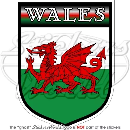 WALES Welsh Shield CYMRU UK British 100mm Vinyl Sticker Bumper Decal