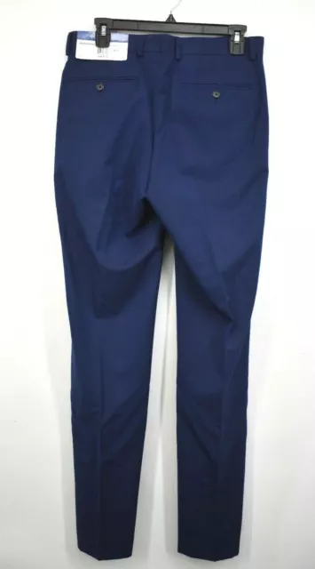 Ryan Seacrest Distinction Mens Blue Ultimate Modern Fit Suit Pants Stretch $135 2
