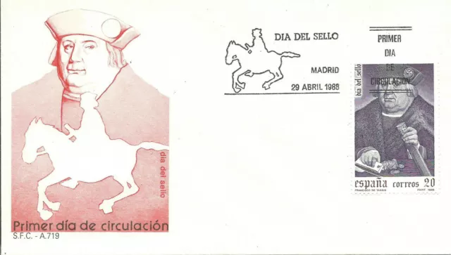 SPD FDC Sobre Primer Dia  Edifil 2947 Dia del Sello Stamp day