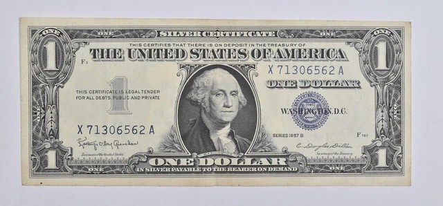 Crisp - 1957-B United States Dollar Currency $1 Silver Certificate *976