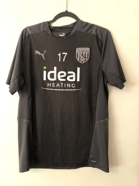 West Bromwich Albion Puma Fußball Training Shirt Trikot Größe Large P2P 22""