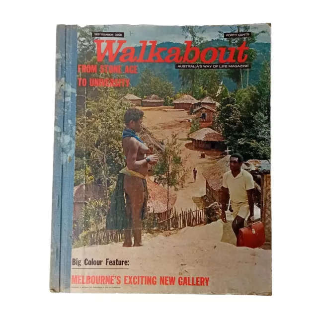WALKABOUT magazine vintage September 1968 Australian hard cover advertisements