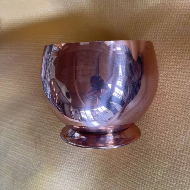 Vintage COPPERCRAFT GUILD Copper 5" Footed Violet Bowl / Planter