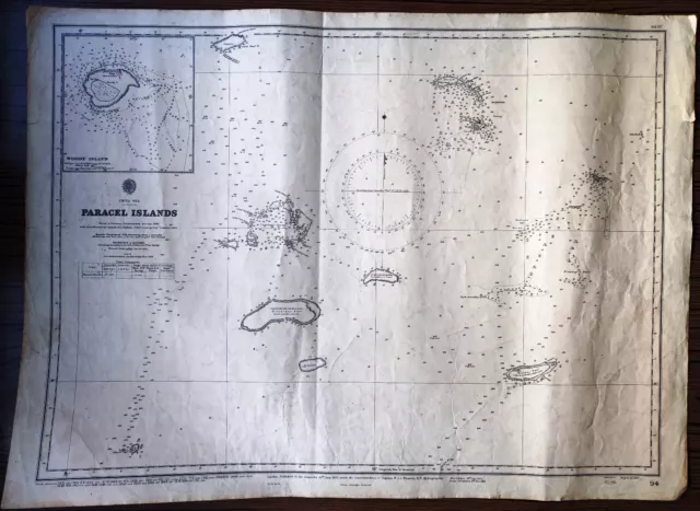 Carte Marine Ancienne Iles Paracels