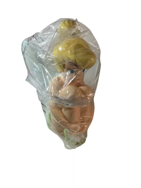 VINTAGE Disney's 13" TINKER BELL Cookie Jar Sitting Down Position NEW open Box VINTAGE Disney's 13" TINKER BELL Cookie Jar Sitting Down Position NEW open Box