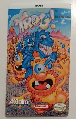 TROG! NES CARTRIDGE replacement label sticker Nintendo $4.80 ...