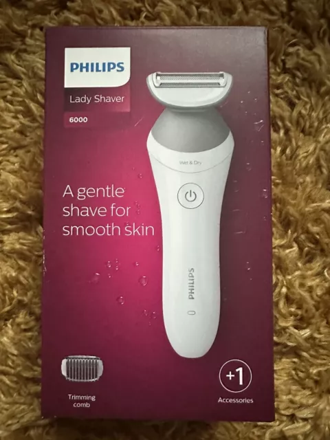 PHILIPS Rasoio da donna serie 6000 BRL126/00 senza fili con uso bagnato e asciutto, bianco