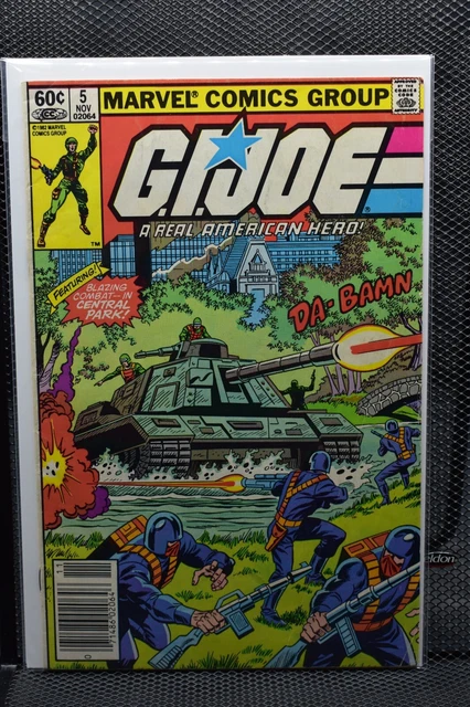 G.I. Joe A Real American Hero #5 Newsstand Marvel 1982 Snake Eyes Cobra Duke 5.0