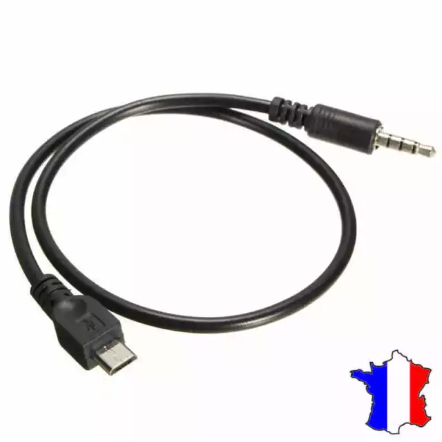 CABLE MICRO USB vers prise Jack Male 3.5 mm AUX Audio Stereo Adaptateur EUR  5,49 - PicClick FR