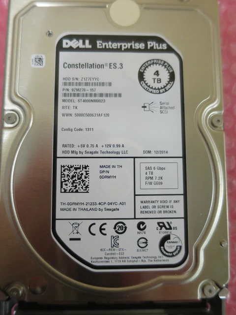 NEW Dell 1TB 3 5" SAS 7 2K 12Gb/s HDD Hard Drive In 13th Series Caddy H0R8N - Foto 10