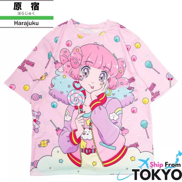 T-shirt Harajuku Girl Kawaii Pastel Fancy Pop Dance Anime Cosplay large gift new