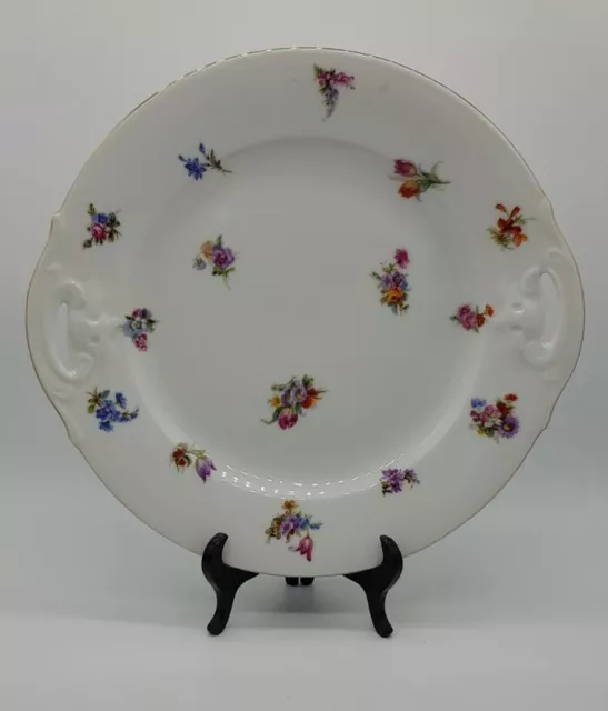 Two Art Nouveau Style Cake Plates With Pretty Floral Decoration. 2