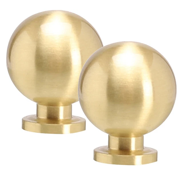 2 piezas mango de bola mango de latón manijas de cómoda cómoda botones de cajón dorado