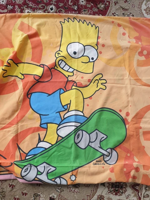 Bart Simpson Piumone e federa vintage design skate board