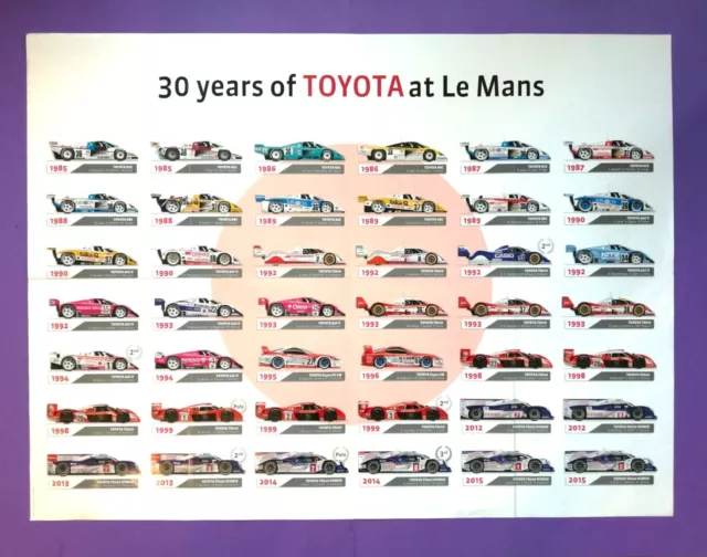 altes großes Original Poster, 30 Jahre Toyota, 24h LeMans, 60x80cm