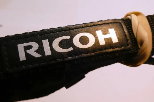 Ricoh Camera Neck Strap Black GR   -   Genuine OEM - MINT narrow