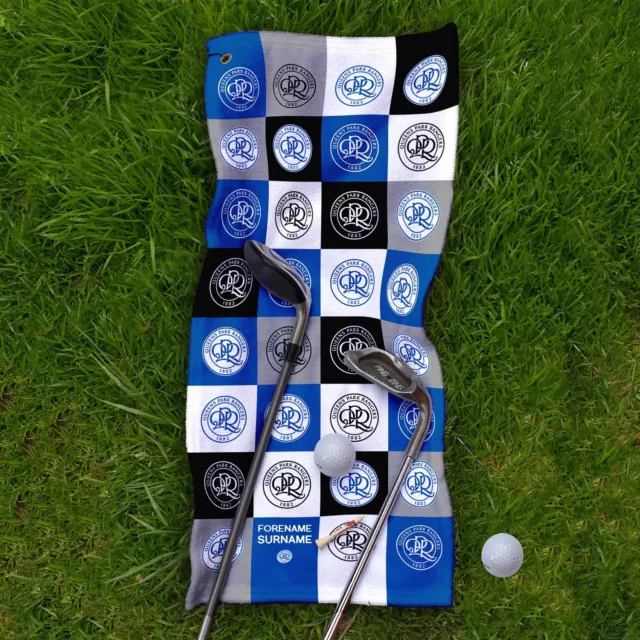 Queens Park Rangers FC a scacchi - Asciugamano da golf personalizzato con licenza ufficiale